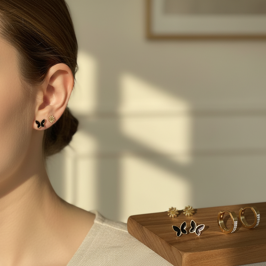 Triple Earring Set – 3 Pairs in 1