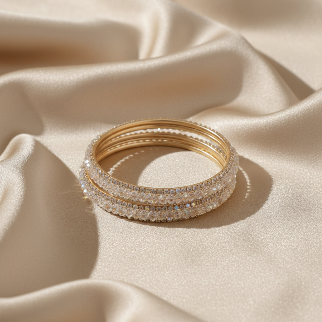 Luxe Crystal Bangle Set (Set of 2)