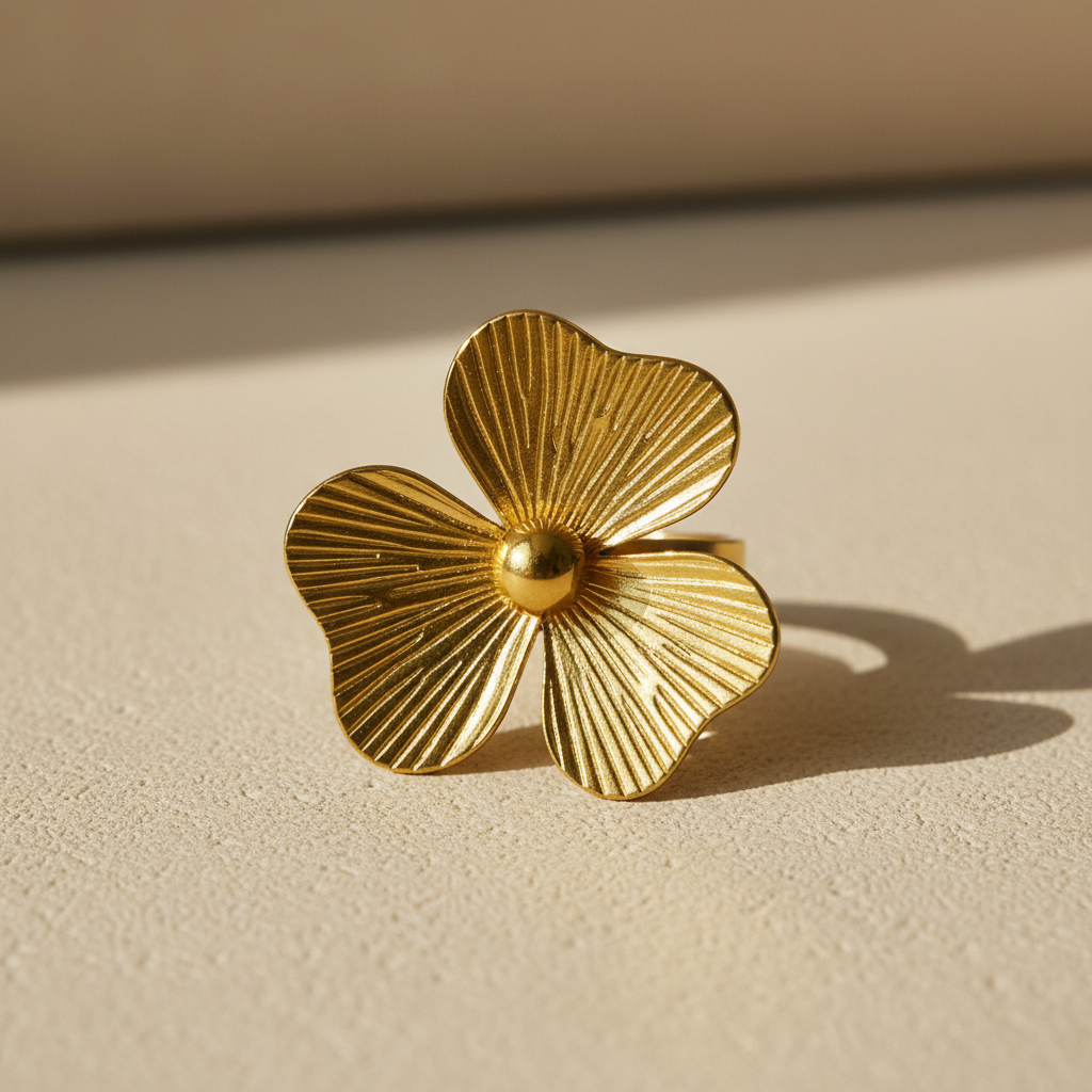 Petal Glow Statement Ring