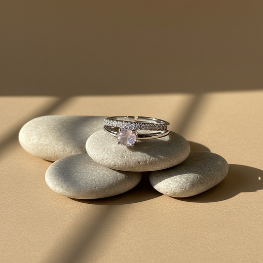 Blush Aura Adjustable Ring