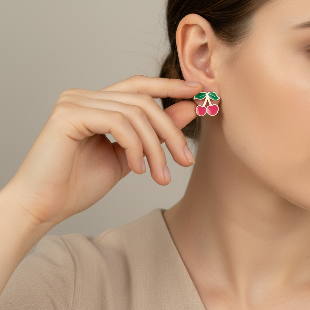 Cherry Stud Earrings