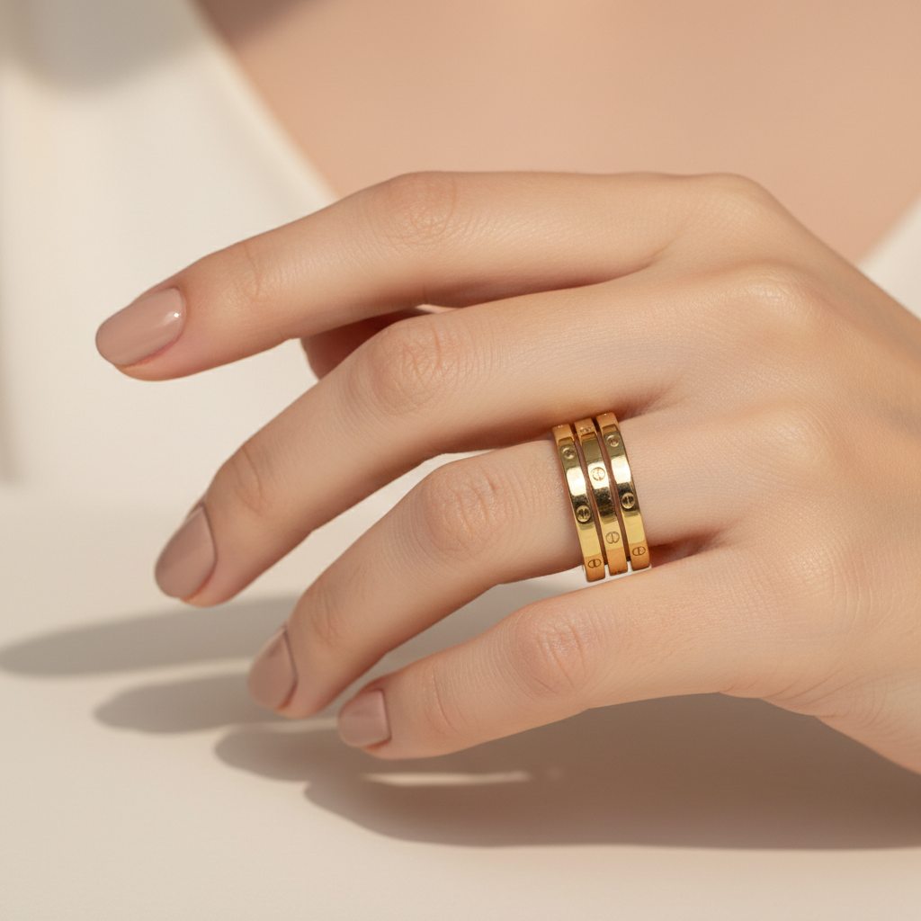 Triple Band Golden Ring