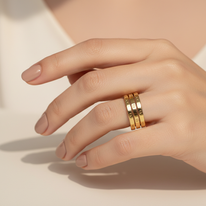 Triple Band Golden Ring