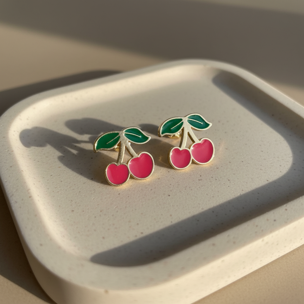 Cherry Stud Earrings