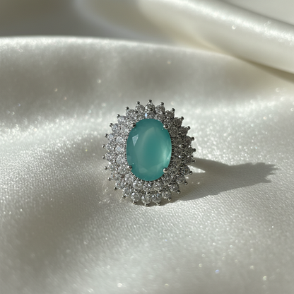 Aqua Gemstone Ring