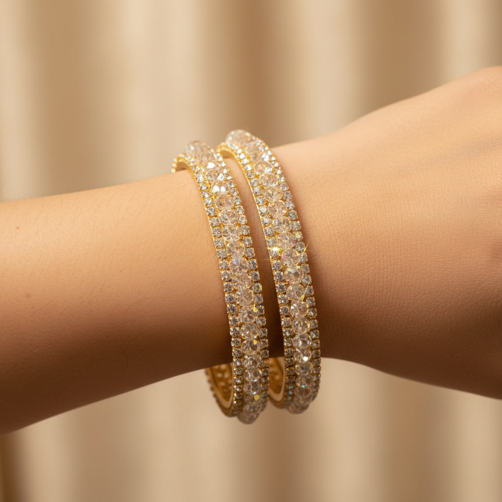 Luxe Crystal Bangle Set (Set of 2)