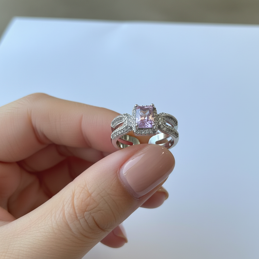 Midnight Pink Statement Ring