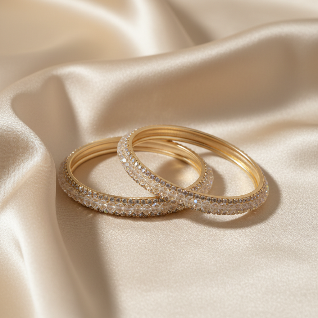 Luxe Crystal Bangle Set (Set of 2)