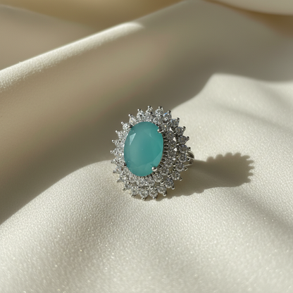 Aqua Gemstone Ring