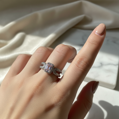 Midnight Pink Statement Ring