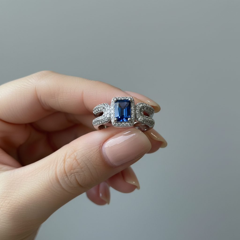 Midnight Navy Statement Ring