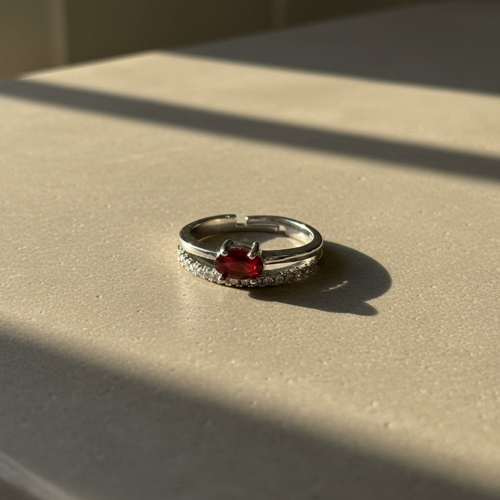 Maroon Luxe Adjustable Ring