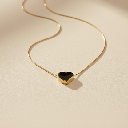 Black Heart Pendant Necklace