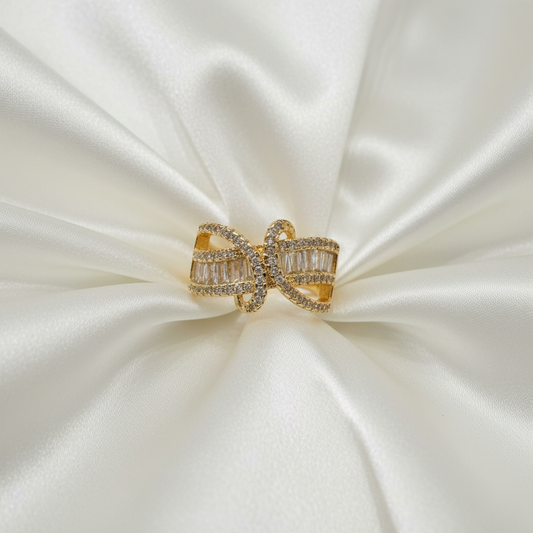 Bow Crystal Ring