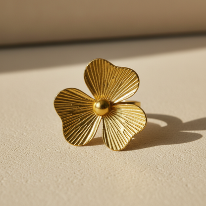 Petal Glow Statement Ring