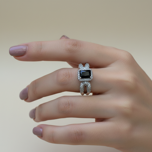 Midnight Black Statement Ring