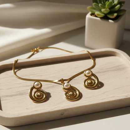 Spiral Necklace & Earring Set