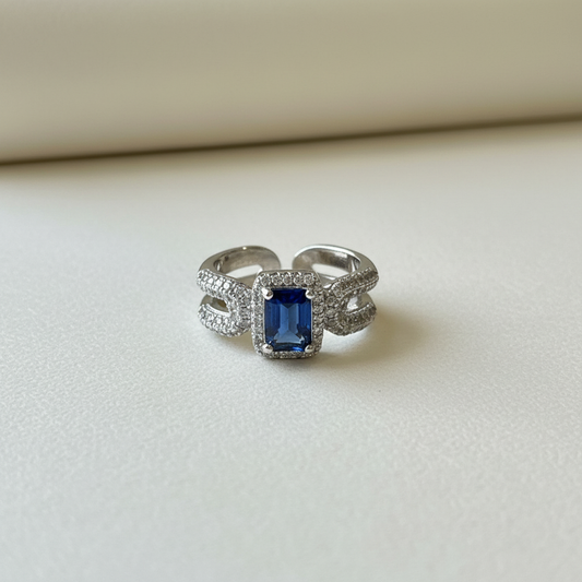 Midnight Navy Statement Ring