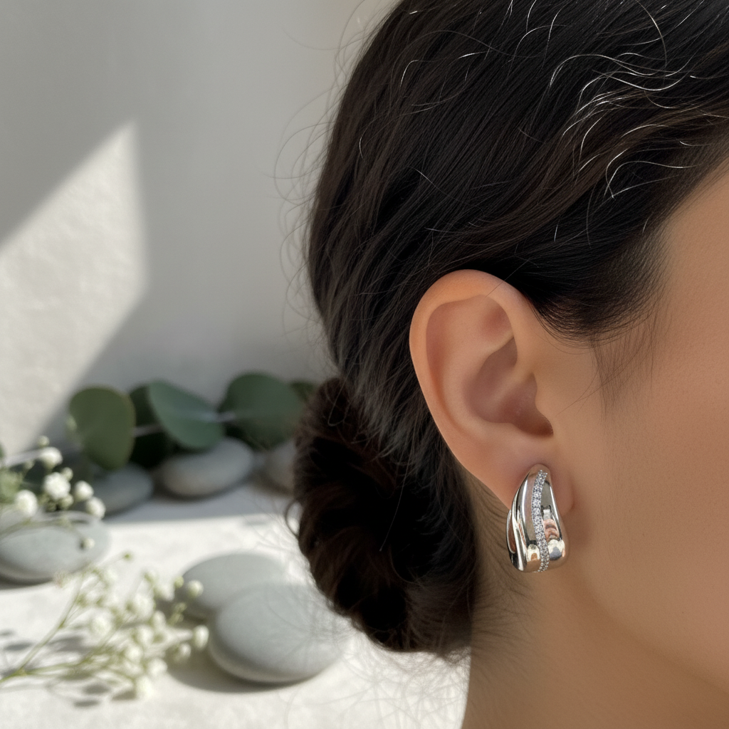 Casual Party Earrings-Silver