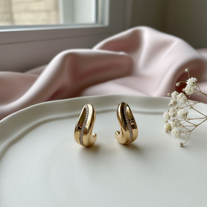 Casual Party Earrings-Gold